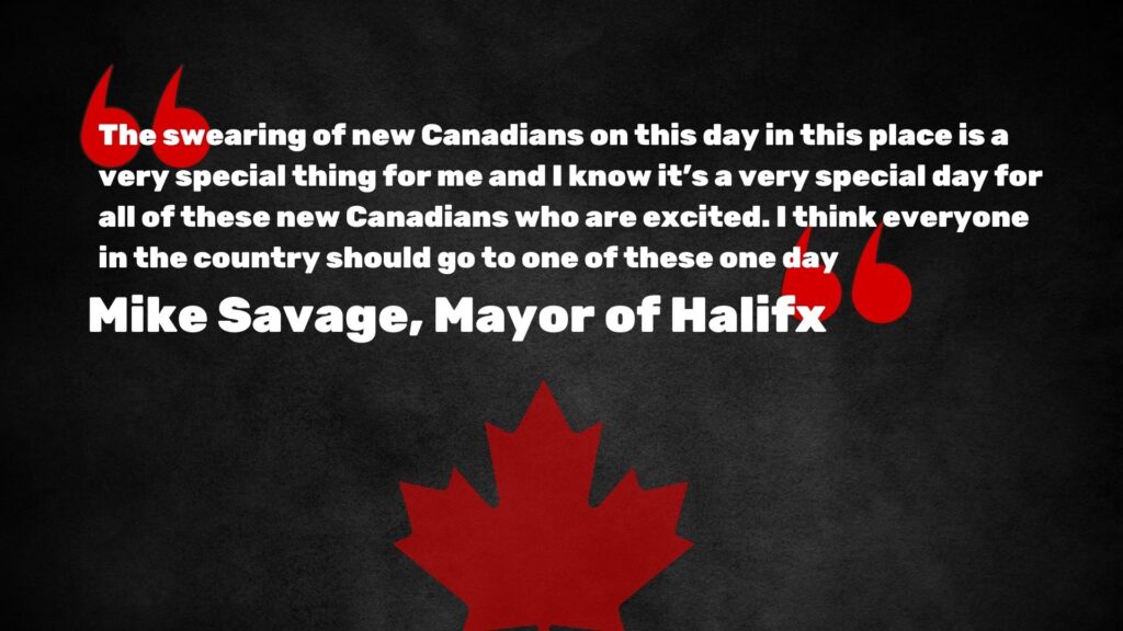 become a canadian halifax mayor qoute